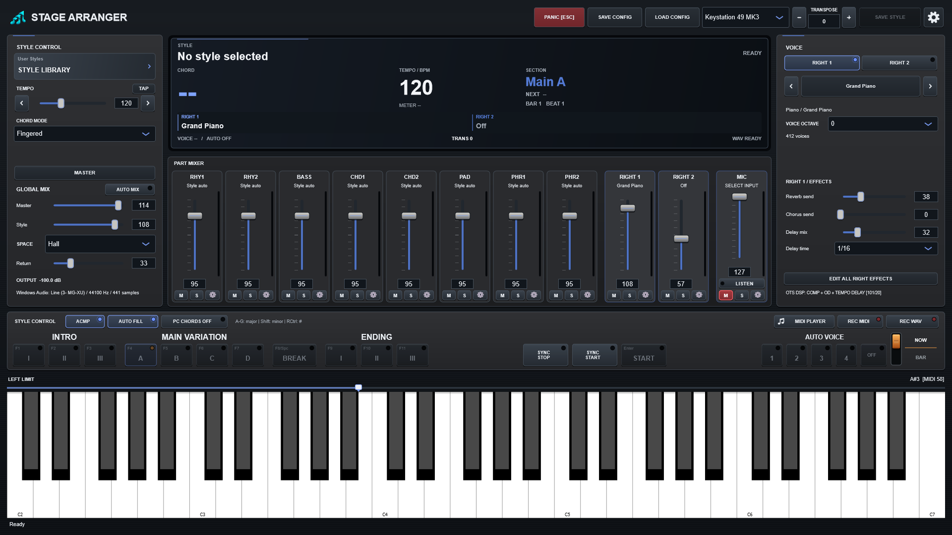 Stage Arranger 1.0.0 performance workspace